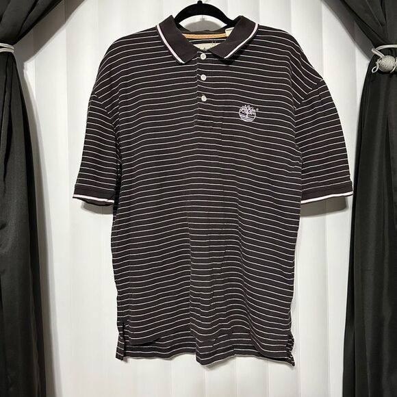 Timberland Other - Timberland black/white striped polo style shirt sleeve top